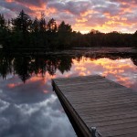 Dock Sunset - Adirondack Lake, New York