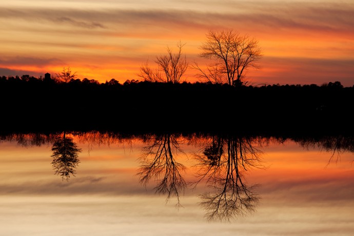 Sunset Reflections - Whitesbog Preservation Trust, Pemberton, New Jersey