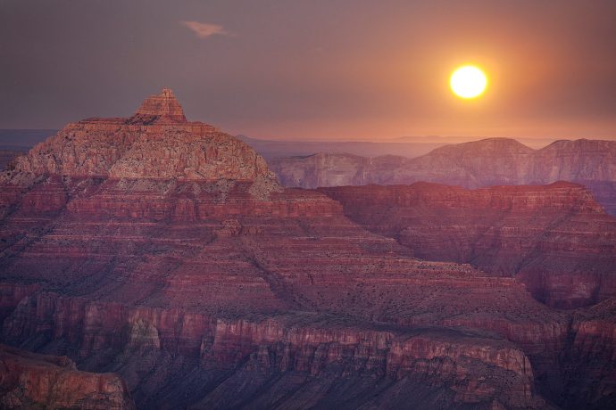 Supermoon Rise - Grand Canyon National Park, Arizona
