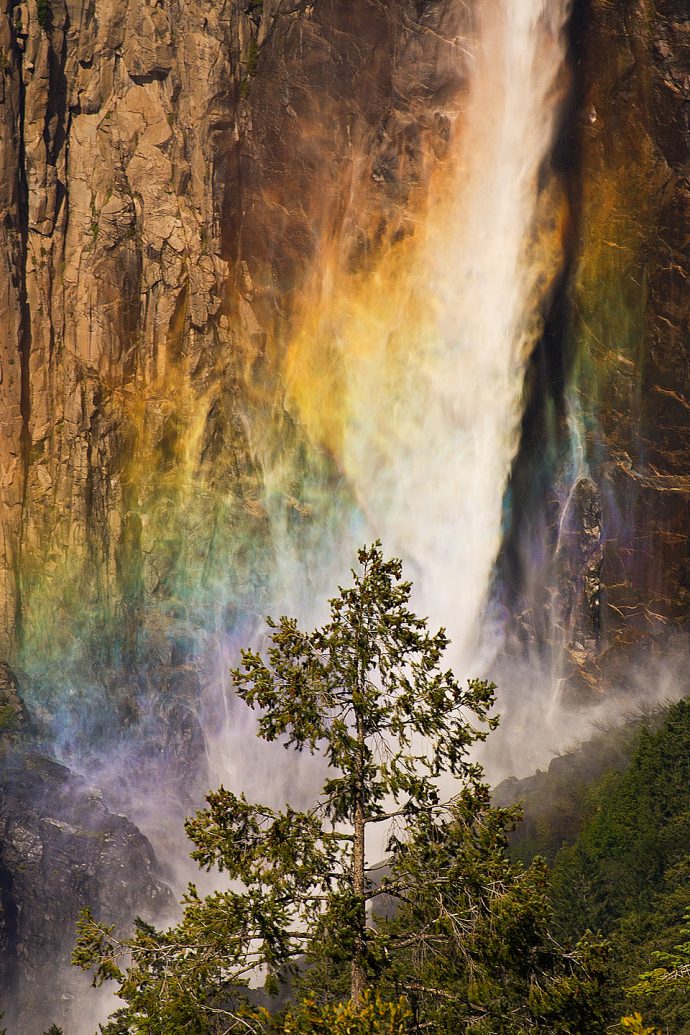 Bridalveil Falls Rainbow - Yosemite National Park, California