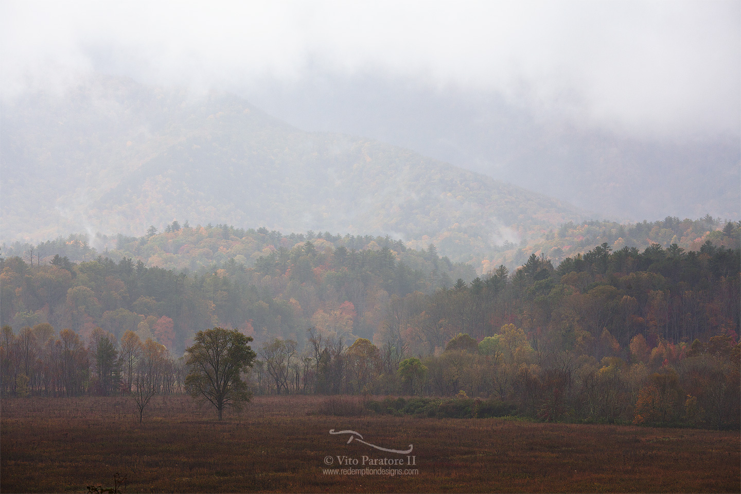 Cades Cove Rain Great Smoky Mountains National Park, Tennessee Redemption Designs